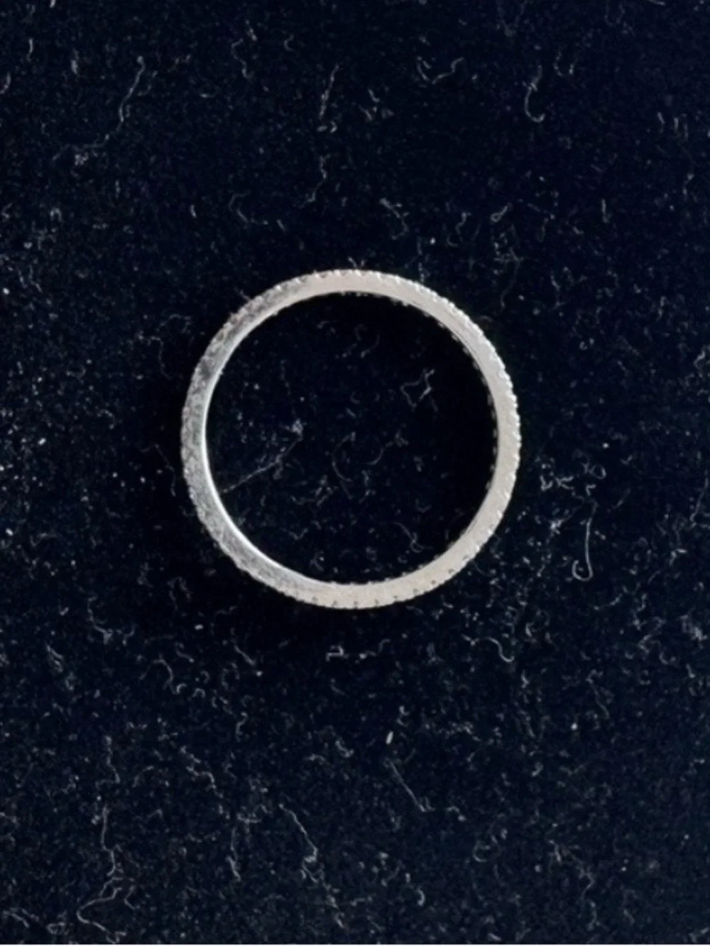 Etsy Round Cut Colorless Moissanite Pave Wedding Band In 14K White Gold